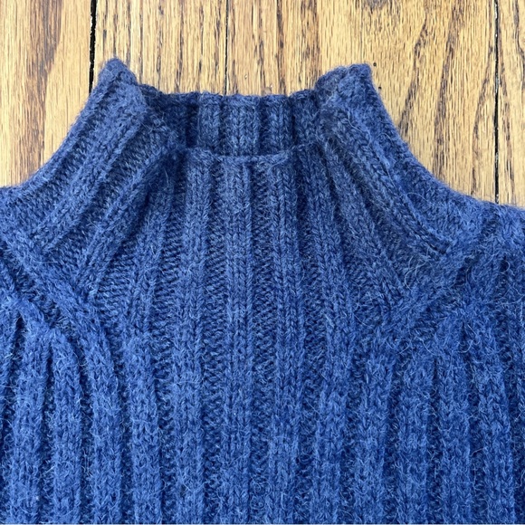Ralph Lauren Deep Blue Ribbed Turtleneck Sweater L - Picture 3 of 6